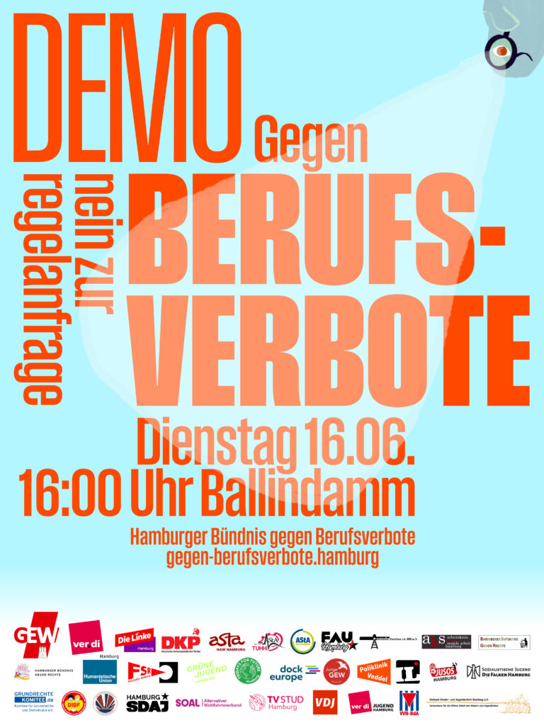 Plakat zur Demo am 16.06. um 16Uhr Ballindamm